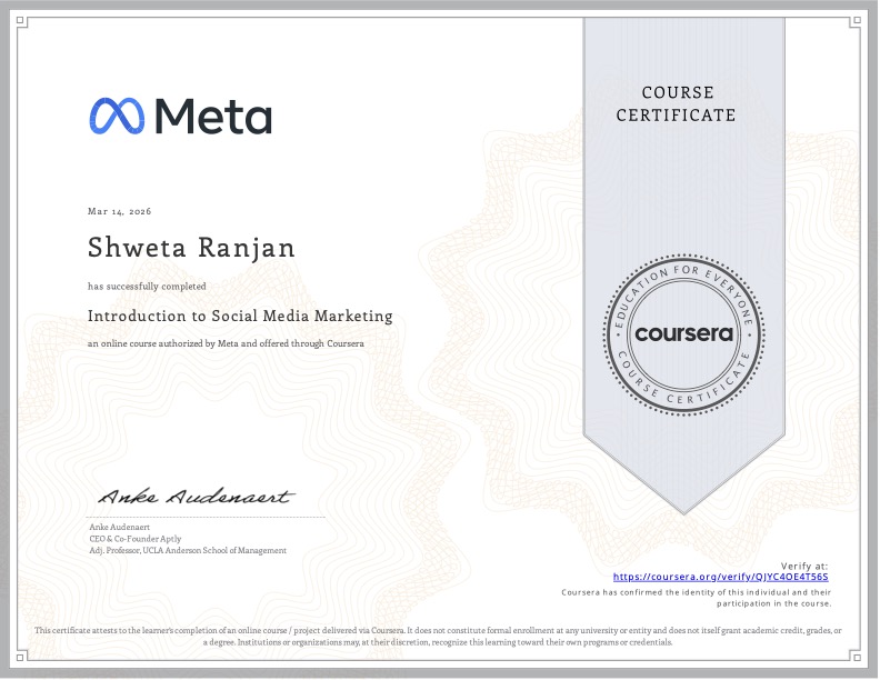 Social Media Marketing Certificate